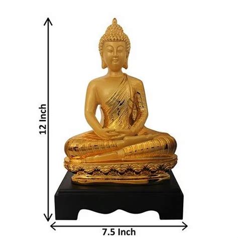 Gold Plated Lord Gautam Buddha Statue Showpiece T Item Buddhist