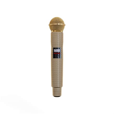 24k Gold Plated Wireless Microphone Crystal Brilliance Leronza