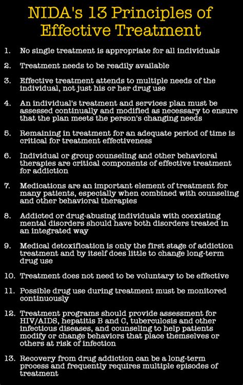 Nida 13 Principles For Effective Treatment Of Addiction