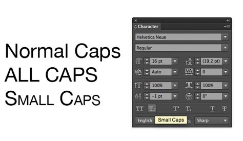 fonts - How do I make Small Caps in Illustrator? - Graphic Design Stack