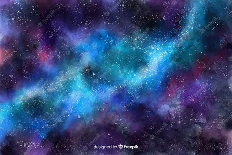 Premium Vector Watercolor Starry Night Background