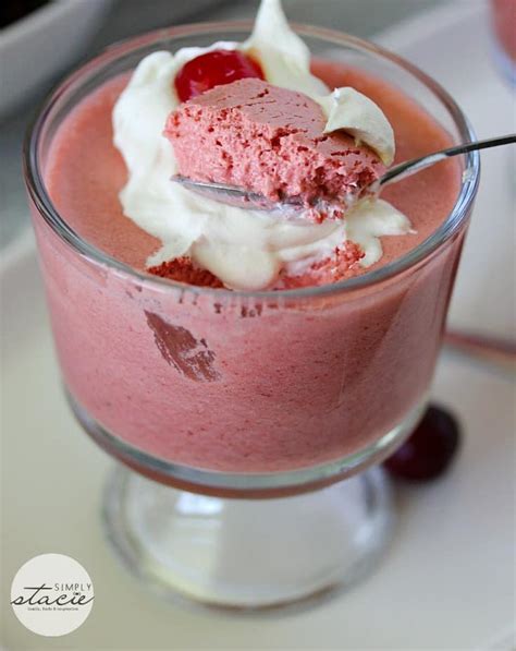 Try mousse in a minute in all of jello pudding flavors. Cherry Mousse - Simply Stacie