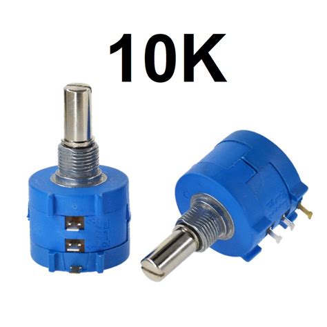 100 100k Ohm Rotary Potentiometers Pot 10 Turn Variable Dial Resistor