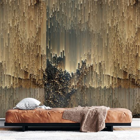 Extra Large Gold Wallpaper Luxury Wallpaper Gold Strip Wall Design