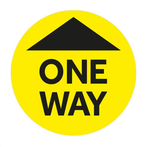 One Way System Floor Stickers One Way Floor Sign