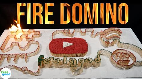 Match Chain Reaction 😍 Amazing Fire Domino Fire Art Youtube