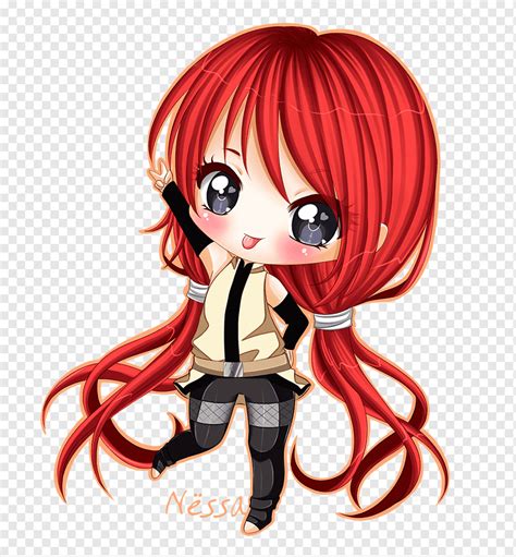 Chibi Anime Girl With Red Hair
