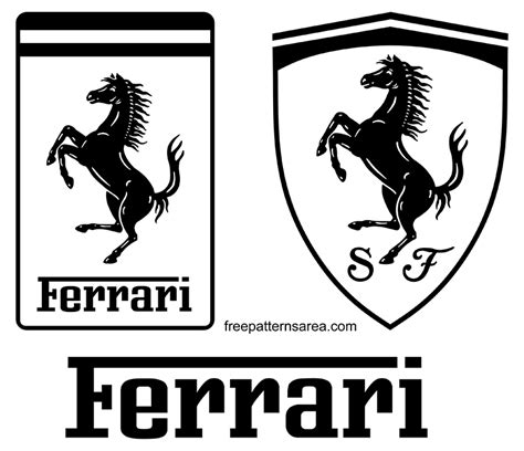 Ferrari Car Logo Symbol Vectors Freepatternsarea