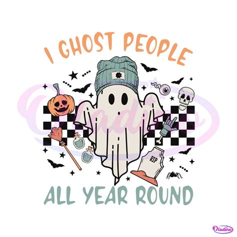 Ghost People Year Round Svg Cool Ghost Halloween Svg File