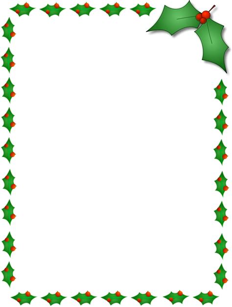 Free Clip Art Christmas Holly Border
