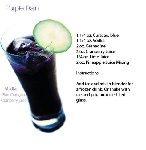 Purple Rain Cocktail Recipe Leslee Emery
