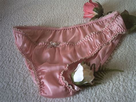Cute Girls Bubblegum Pink Georgette Satin Bikini Panties Frilly Knickers S