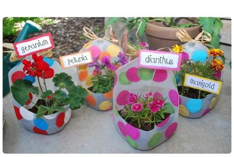 Milk Jug Flower Pots Made By Alexander County Partnership