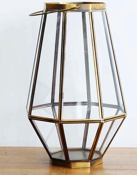 Brass Geometric Candle Holders Props And Crafts