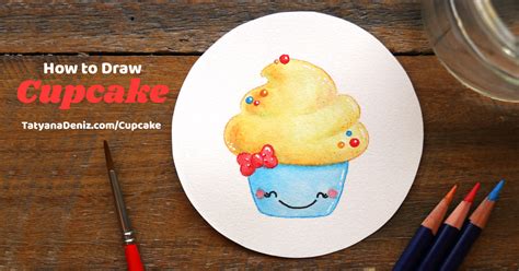 how to draw a super cute cupcake step by step drawing tutorial