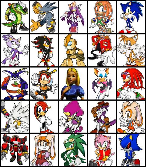 Sonic Hedgehog Characters List