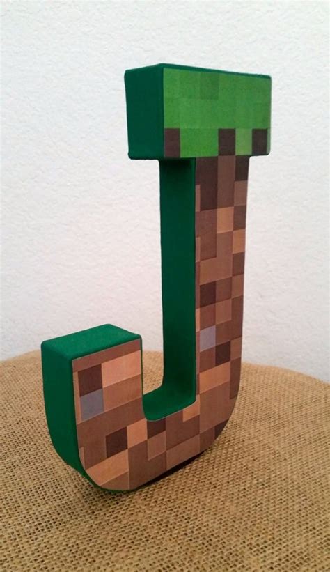 Minecraft Paper Mache Letter Party Decor By Creativegal23 On Etsy