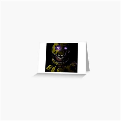 Creepy Springtrap Design Fnaf Greeting Card By Ladyfiszi Redbubble