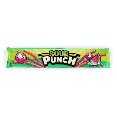 Sour Punch Watermelon Straws 2 Oz Tray