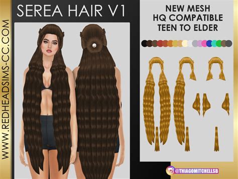 Serea Hair New Mesh Compatible With Hq Mod Sims 4 Sims Sims 4