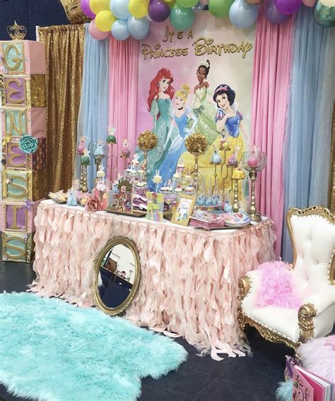 Disney Princess Party Backdrop Personalized Step & Repeat - Designed