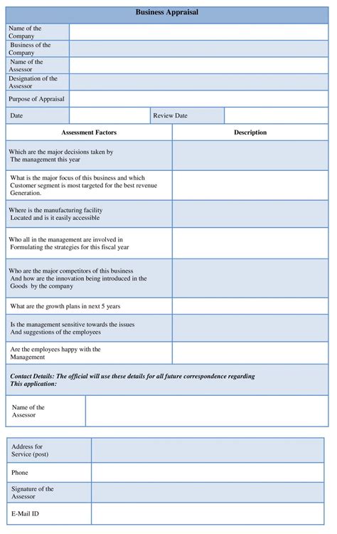sample appraisal form archives sample forms