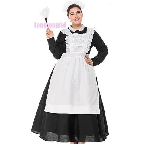 Hot Sale Uniform Womens Sexy Blackwhite Castle Maid Adult Traditional