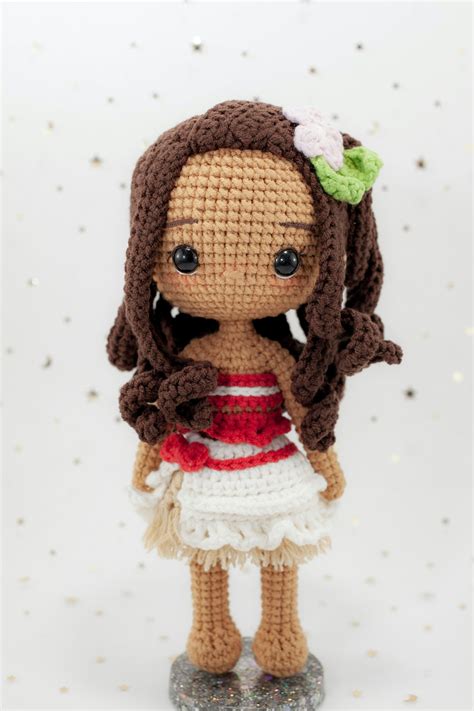 Moana Princess Doll Amigurumi Princess Doll Crochet Moana Doll Handmade Dolls Princess Doll