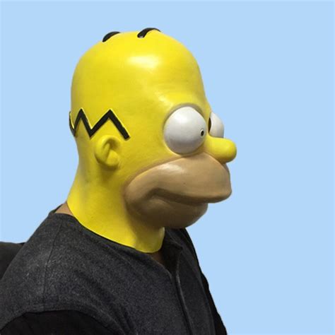 the homer simpsons latex simpsons cosplay mask halloween cosplay for men fancy party full face