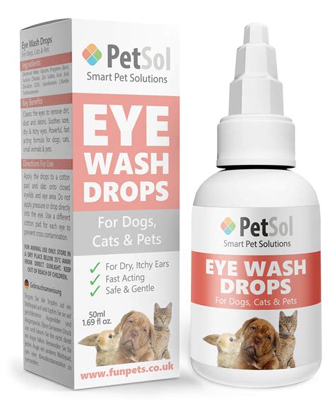 Buy Petsol Eye Wash Drops For Dogs Cats And Pets 50ml For Itchy