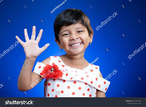 Cute Little Girl Kid Saying Hi Stock Photo 2012231495 Shutterstock