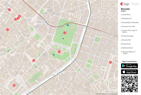 Brussels Printable Tourist Map Sygic Travel