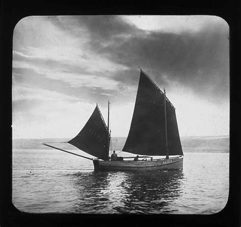Mounts Bay Fishing Boat Cornwall Late 1800s Early 1900s