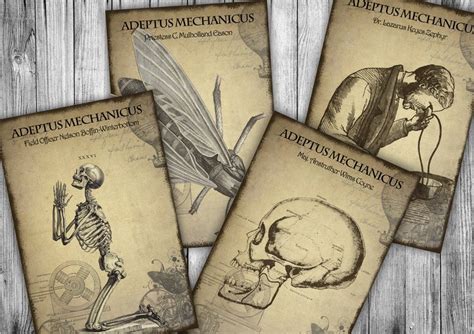 Steampunk Macabre Cards 4x6 Digital Collage Sheet Etsy
