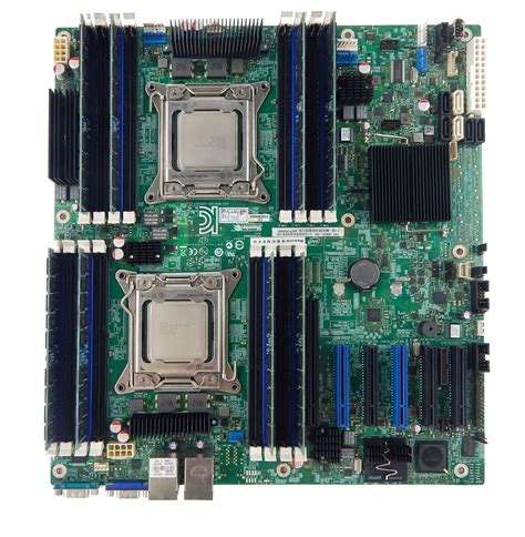 Usually, this kind of motherboards have two cpu sockets to hold the chipsets. Intel S2600CP2J Motherboard Dual 2011 Socket 2 x E5-2665 ...