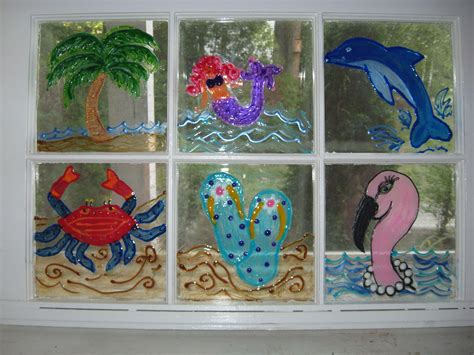 My Naptime Crafts Beach Themed Painted Window