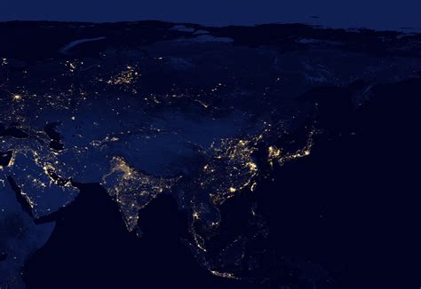 Fileeast Asia At Night By Viirs Wikimedia Commons