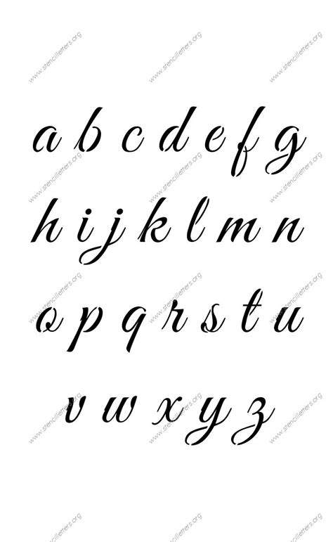 Elegant Calligraphy Uppercase And Lowercase Letter Stencils