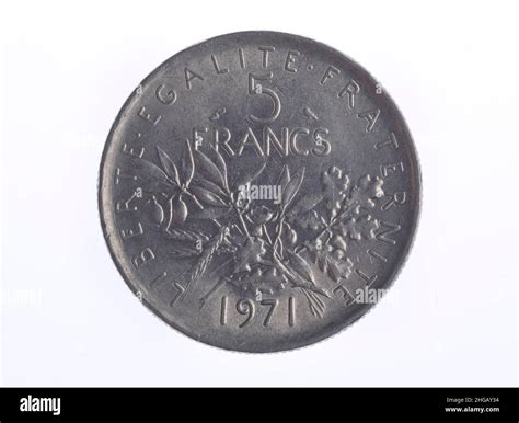 Coin 5 Francs France Stock Photo Alamy