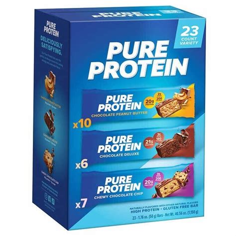 Pure Protein Bars Variety Pack 176 Oz 23 Count Ebay