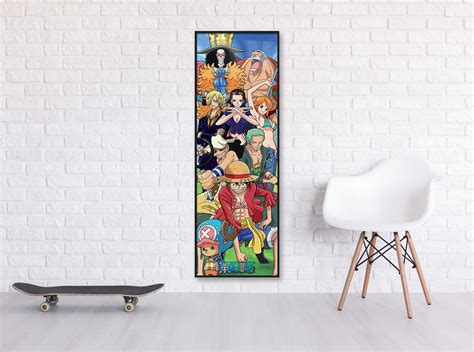 One Piece Framed Manga Tv Show Door Poster Luffy And His Crew Size