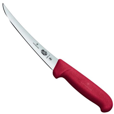 victorinox 15cm red fibrox curved narrow stiff boning butchers knife 5 6601 15 ebay