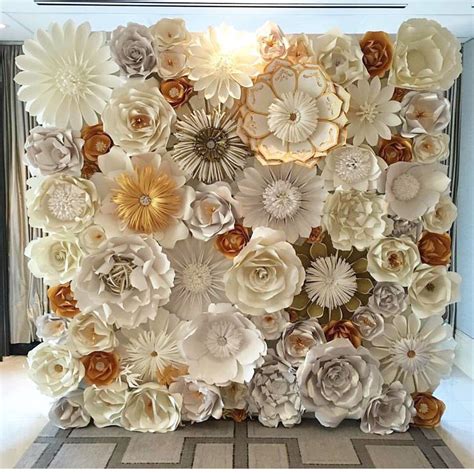 The larger the circle, the bigger the flower. Paper Flower Wall, custom and handmade to order. ID# ...