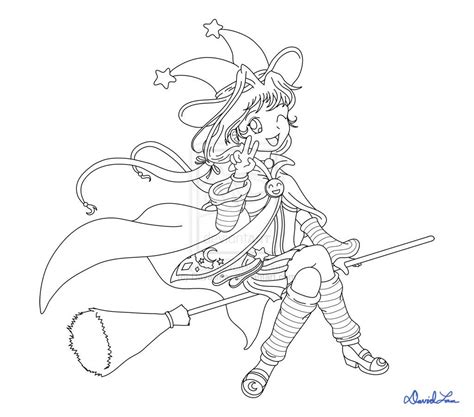 Anime Witch Coloring Pages Anime Witch Coloring Pages Witch
