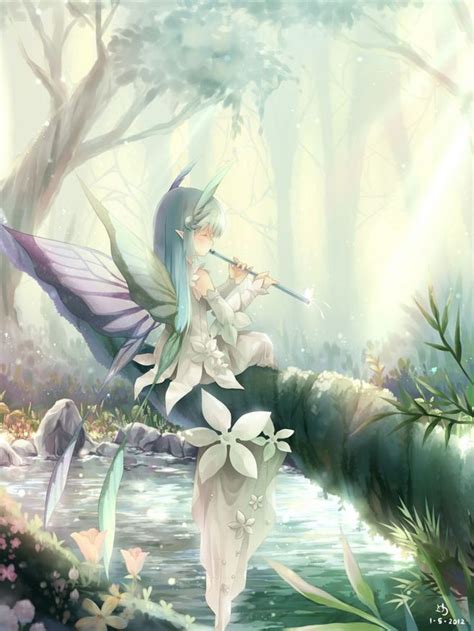 Flute Faerie怎么一回事采集到人物3478图花瓣插画漫画 Fantasy Anime Fantasy Art