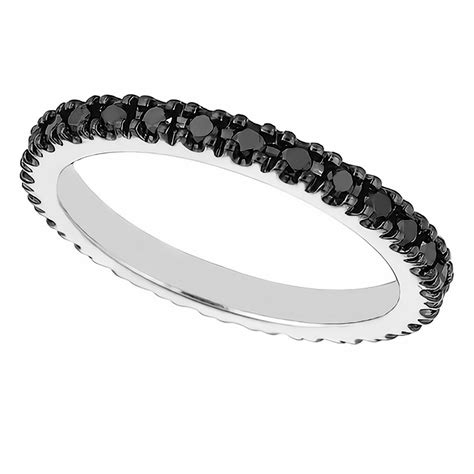 100ct Fancy Black Diamond Eternity Wedding Band Ring