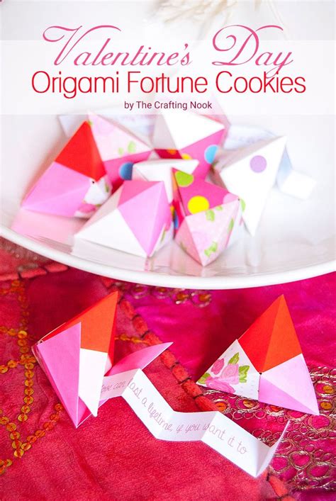 Diy Origami Fortune Cookie For Valentines Day Valentines Origami