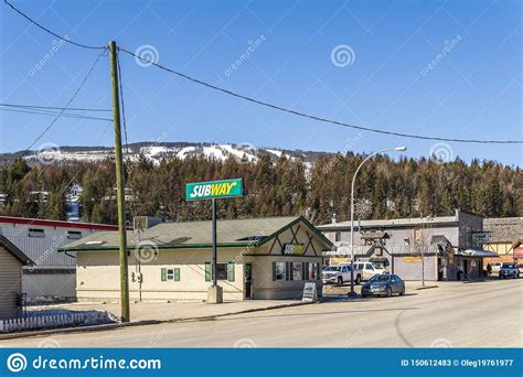 Kimberley Canada March 22 2019 Main Street In Small Town In