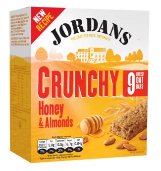 Crunchy Bar Honey & Almond | Cereal Bars | Jordans | Cereal bars, Honey almonds, Cereal