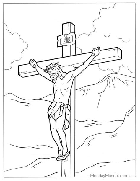 The Crucifixion Of Jesus Colouring Pages